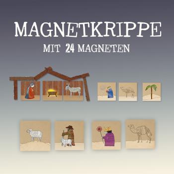 Magnet Krippe - Adventskalender mit 24 Magneten